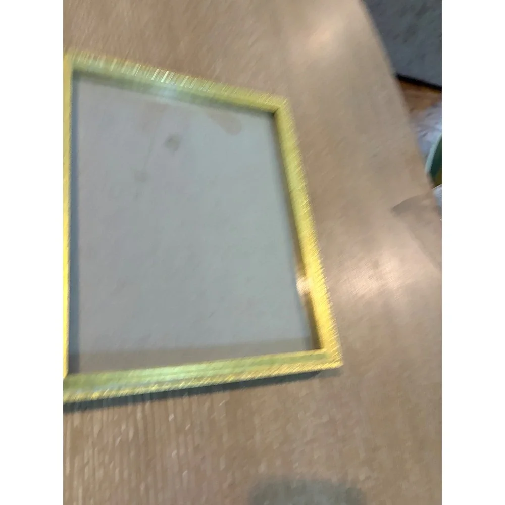 Vintage Gold Ornate Embossed 8x10 Picture Frame Tabletop Glass Display